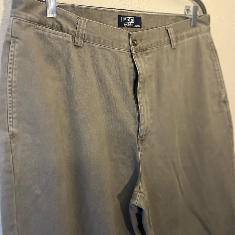 Polo Ralph Lauren Classic Preppy Casual Cotton Green Chino Pant Mens Size 38x30 - Picture 4 of 7